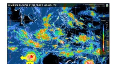 BMKG Pantau Bibit Siklon Tropis 93S, Potensi Menguat dalam 24–72 Jam