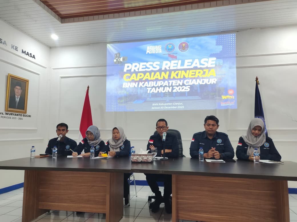 Ini Dia Capaian BNNK Cianjur Terhadap P4GN Selama 2025