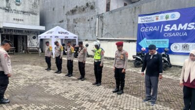 Pos Pam Cisarua Polres Bogor Gelar Apel Kesiapsiagaan Operasi Lilin Lodaya 2025