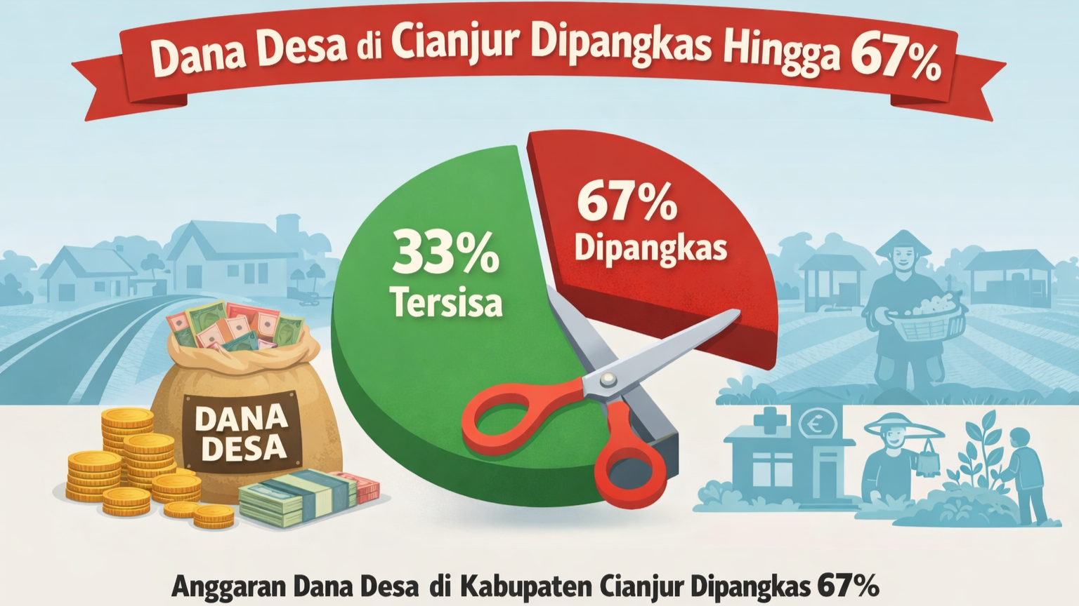Dana Desa 2026 Dipangkas Hingga 67 Persen, Desa di Cianjur Susun Ulang APBDes