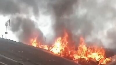 Diduga Korsleting Listrik, Empat Rumah di Cipanas Cianjur Terbakar