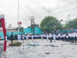 Hujan Tak Surutkan Semangat Ratusan Pegawai Kemenag Cianjur Ikuti Upacara Peringatan HAB ke-80