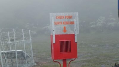 Salah satu alat check point pendakian di Kawasan Gunung Gede Pangrango.(Dok. PJL Kemenhut)