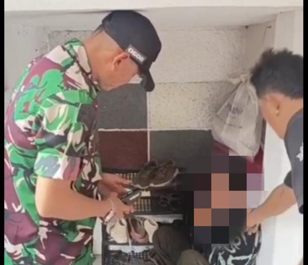 Terduga pelaku justru berhasil diamankan korban bersama warga di wilayah Pamoyanan, Kecamatan Cianjur, pada Selasa 27 Januari 2026.(tangkapan layar video)