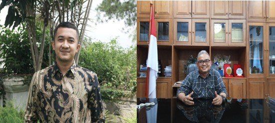 Dosen FISIP Unpas, Fahmy Iss Wahyudy (kiri) dan Dosen UNPI Cianjur, Doddie Faraitody (kanan)