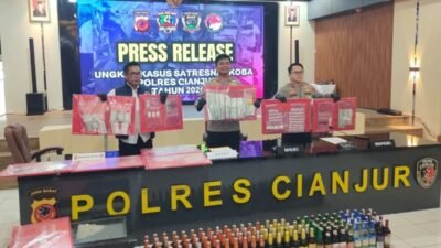 Jelang Ramadan, Satresnarkoba Polres Cianjur Ungkap 29 Kasus Narkoba dan Miras