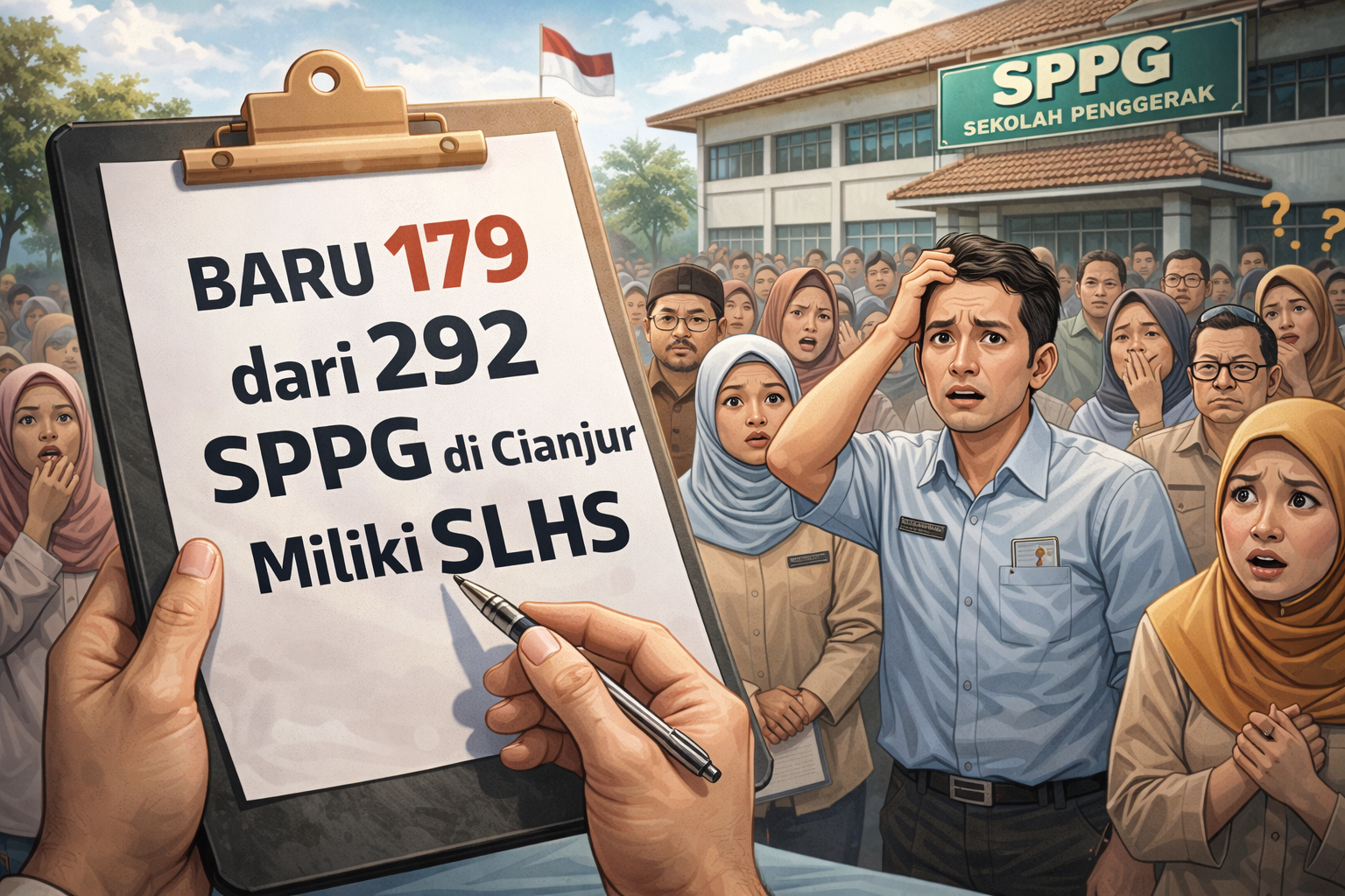 Baru 179 dari 292 SPPG di Cianjur yang Miliki SLHS