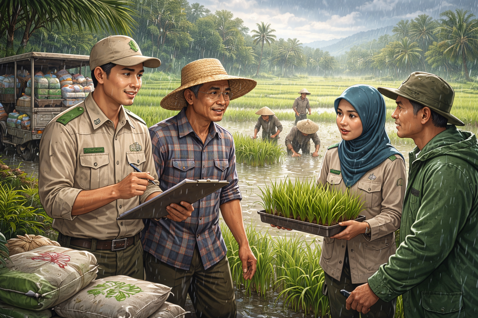 Dinas TPHPKP Cianjur Dampingi Petani Hadapi Musim Hujan: Antisipasi Gagal Panen