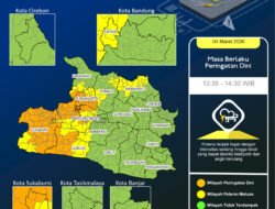 Hujan Lebat Diperkirakan Masih Berlangsung Hingga Sore