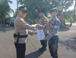 Polsek Mande Apresiasi Pramuka Saka Bhayangkara Bantu Pengamanan Lebaran