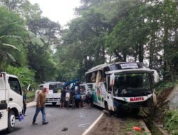 Kecelakaan Bus di Cugenang Cianjur, Sejumlah Penumpang Terluka