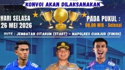 Polres Cianjur Gelar Mapag Jawara untuk Robi Darwis dan Kakang Rudianto