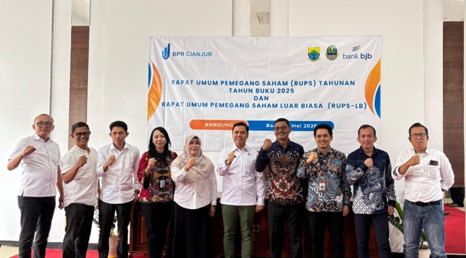 PT Bank Perekonomian Rakyat (BPR) Cianjur Jabar Perseroda telah menggelar Rapat Umum Pemegang Saham (RUPS) Tahun Buku 2025 pada Rabu 13 Mei 2026.