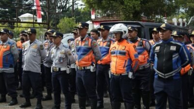 Dishub Cianjur Turunkan Puluhan Personel Amankan Arus Lalu Lintas Pawai Obor 1 Muharram