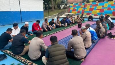 Polsek Pacet Gelar Syukuran Lapangan Voli Jelang Kapolres Cup