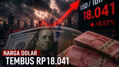 Harga Dolar AS Hari Ini 4 Juni 2026 Tembus Rp18.041, Rupiah Masih Tertekan
