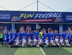 Persib Stars Unggul 9-7 dalam Fun Football Bersama Polres Cianjur