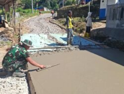 Hari Kelima TMMD Ke-129 Cianjur, Betonisasi Jalan Tembus 51 Persen