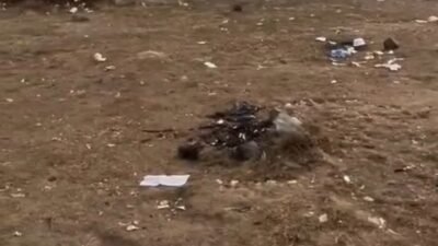 Sampah dan Bekas Api Unggun Kotori Alun-alun Suryakencana Gunung Gede