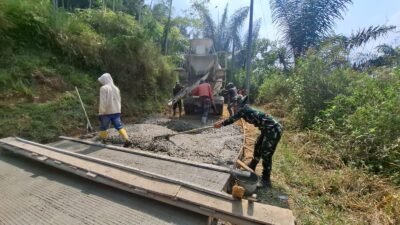 TMMD Ke-129 Cianjur Percepat Pembangunan Jalan dan Rutilahu