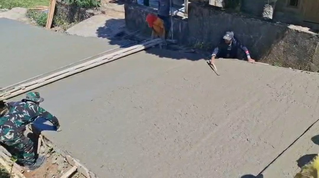 Progres Betonisasi TMMD Cianjur Tembus 72 Persen, Sasaran Fisik Terus Dikebut