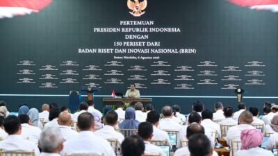 Presiden Prabowo Terima 150 Periset BRIN di Istana, Bahas Penguatan Riset Menuju Indonesia Emas 2045