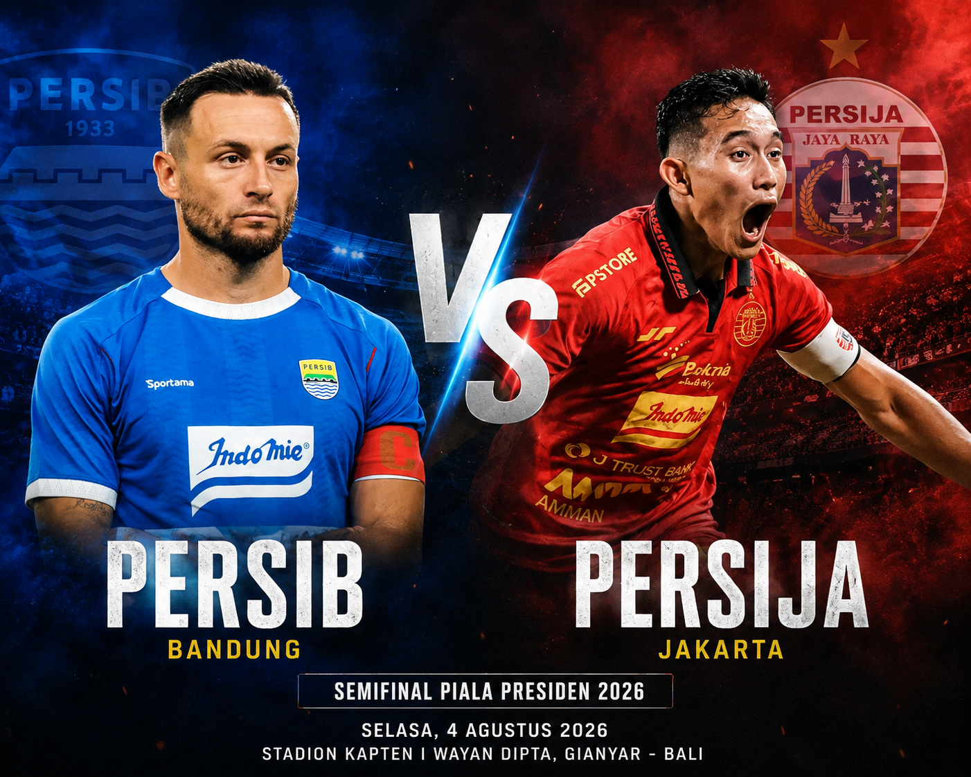 Jadwal Persib Bandung di Semifinal Piala Presiden 2026 Resmi Diumumkan, Hadapi Persija Jakarta di Bali
