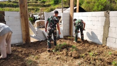 Betonisasi Rampung, TMMD Ke-129 Cianjur Lanjutkan Pembangunan Rutilahu dan MCK