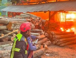 Gudang Gesekan Kayu di Cugenang Cianjur Terbakar, Kerugian Ditaksir Rp100 Juta