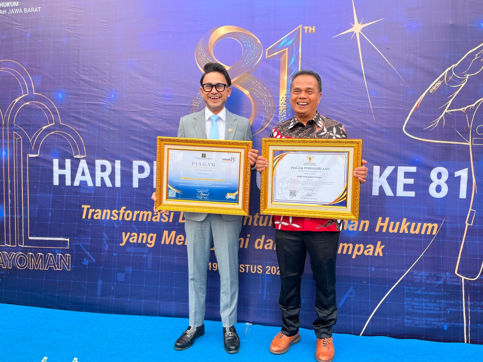 JDIH DPRD Cianjur Raih Penghargaan Terbaik II Nasional dan Terbaik di Jabar