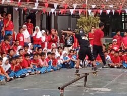 Porserosi Cianjur Kenalkan Skateboard dan Sepatu Roda ke Sekolah
