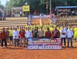 Karang Taruna dan Pemuda Pancasila Cilaku Buka Turnamen Sepak Bola Sambut HUT ke-81 RI