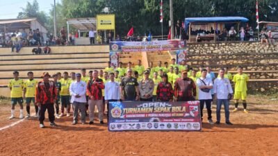 Karang Taruna dan Pemuda Pancasila Cilaku Buka Turnamen Sepak Bola Sambut HUT ke-81 RI
