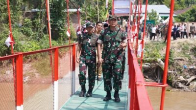 Buka Akses Warga, Pangdam I/BB Resmikan Jembatan Perintis Tumpatan Nibung