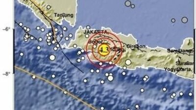 Gempa Magnitudo 4,3 Guncang Cianjur, Kedalaman 5 Kilometer