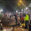 Tiga Pengendara Motor Terluka Tertimpa Pohon Tumbang