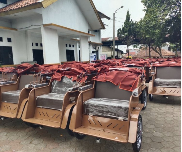 Bantuan Presiden Datang, 120 Unit Becak Listrik Siap Dibagikan di Cianjur