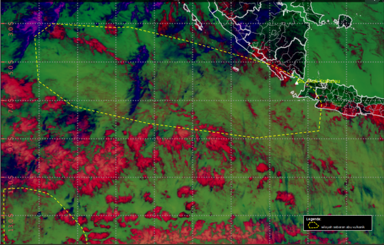 Abu Vulkanik Anak Krakatau Meluas, BMKG Imbau Masyarakat Tetap Waspada