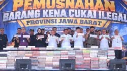 Bea Cukai dan Pemprov Jabar Musnahkan 33,89 Juta Batang Rokok Ilegal