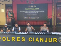 Polres Cianjur Bongkar Sindikat Judi Online Beromzet Ratusan Juta Rupiah