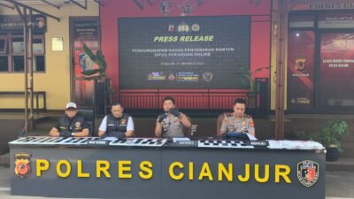 Polres Cianjur Bongkar Sindikat Judi Online Beromzet Ratusan Juta Rupiah