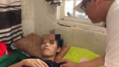 RK Dadan Surya Negara Jenguk Pemuda yang Tertimpa Musibah Saat Cari Nafkah