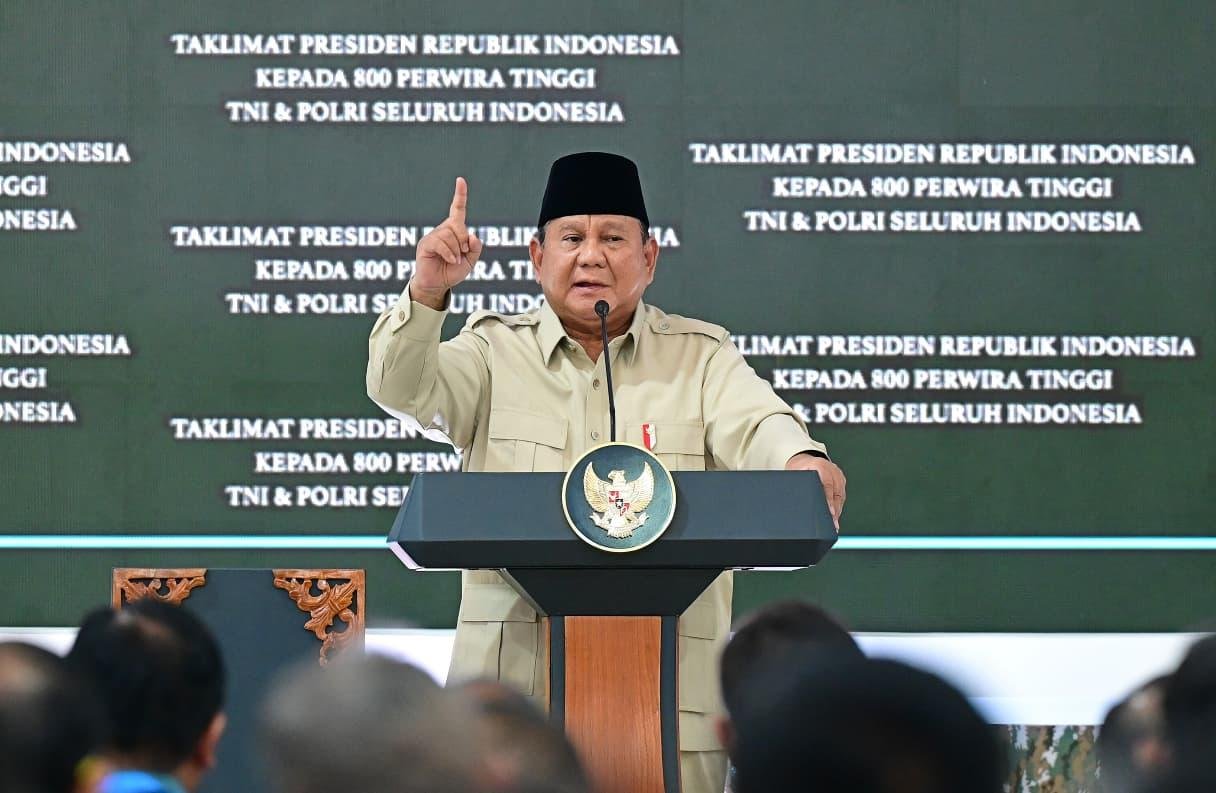 Prabowo Minta Profesionalisme TNI-Polri Diperkuat Hadapi Ancaman Modern